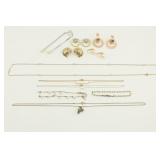 Costume Jewelry Group; Earrings, Charms, Pendants