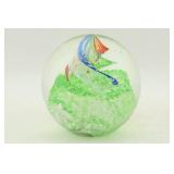 Multicolor Art Glass Paperweight