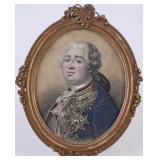 Oval Military Portrait Miniature Engraving