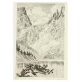 Lyman Byxbe 'Emerald Lake' Signed Etching