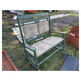 Wooden rocking Love Seat