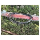 Snow fence and heavy extension cord