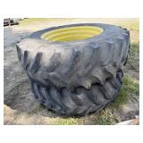 16.9R30 tires on rims (x2)