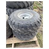 AT25x11-10 ATV tires on rims (2)