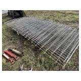 Stack of wire fence panels