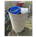 Dog bowls, buckets, feed pans