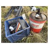 Electric fence controller and oil can