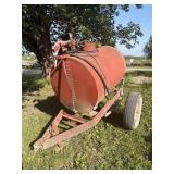 Fuel barrel on trailer