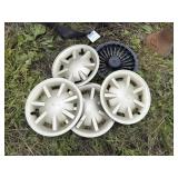 Golf cart wheel hubcaps