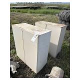 Pair of metal cabinets