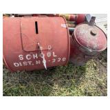 Oil can and small barrel