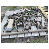 Pallet of John Deere cultivator parts
