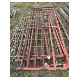 Pipe gates, wire fence panel and posts