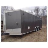 Lark 22' Enclosed Pull Behind Trailer with Drop Down Ramp
