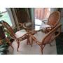 beautiful rattan table w 4 matching chairs