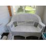 beautiful white wicker love seat