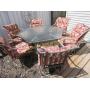 patio set Table & 6 chairs w nice pads