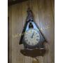 Vintage New England wall clock w pendulum weights