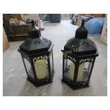 pair candle lanterns