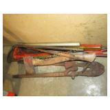 huge bolt cutter and wrench hatchet misc