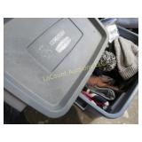 tote w lid assorted hats clothing assorted sizes
