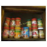 top shelf dozens of jars peanut butter Bear Bait?