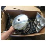 assorted cookware molds pots pans