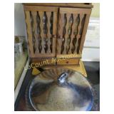 spice rack w bottles cutting board chaffing dish
