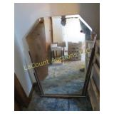art deco style mirror matches earlier desk beveled