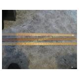 3 vintage yard sticks