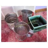 vintage sifter lot McCoy planter