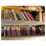 all books on top 2 shelves assorted