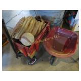mini wheel barrow & wagon baseball mitt