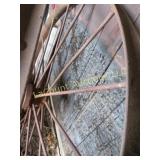 6th large farm implement wheel garden decor 47"
