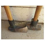 2 sledge hammer axe end on one