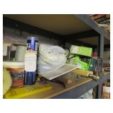 2nd shelf misc supplies bulbs welding goggles