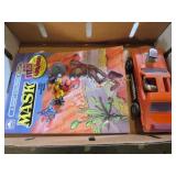 Mask coloring book & vehicle w figures