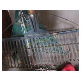 3 leaf rakes metal tines one wide