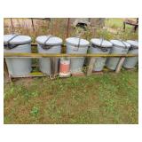 trash cans recycles assortment