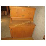 hand made kids kitchen hutch storage