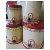 vintage 4 pc canister set