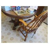 dining room table w 2 leaves, captains & regular