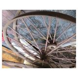 5th large farm implement wheel garden decor 47"