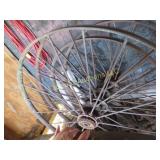 3rd large farm implement wheel garden decor 54"