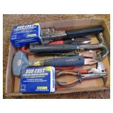 stapler w staples wrench snips hammer
