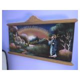 vintage religious God Bless our Home velvet
