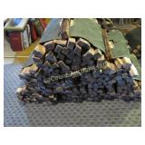 6 bundles very dry small split wood in holders