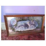 Pabst blue ribbon wolf beer mirror