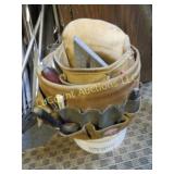 pail w tool holder misc contents tool belt