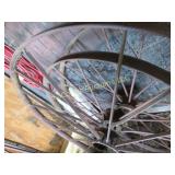 4th large farm implement wheel garden decor 54"